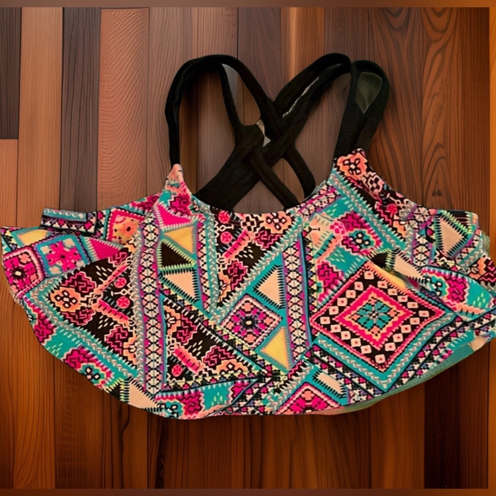 Colorful bathing suit top for toddler